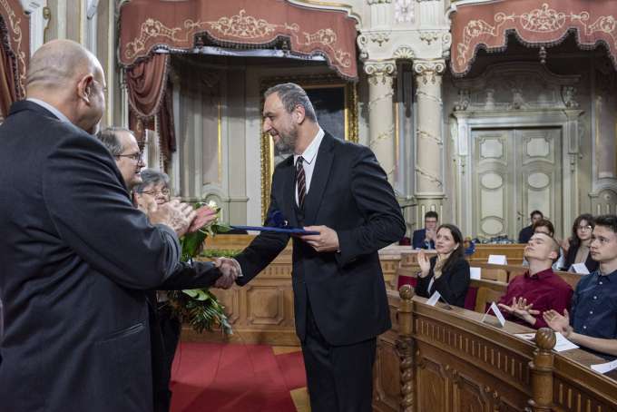 Szeged Kultúrájáért díjat kapott Borovics Tamás | fotó: Iványi Aurél